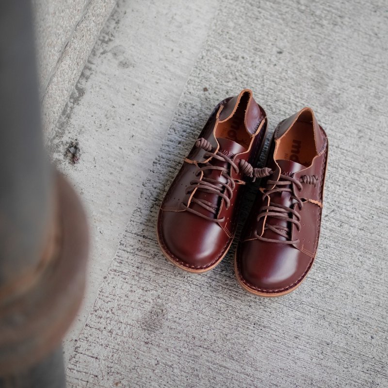 成為正式的懶人 植鞣革 牛皮鞋 後踩鞋_油咖 男鞋 - 男皮鞋 - 真皮 咖啡色