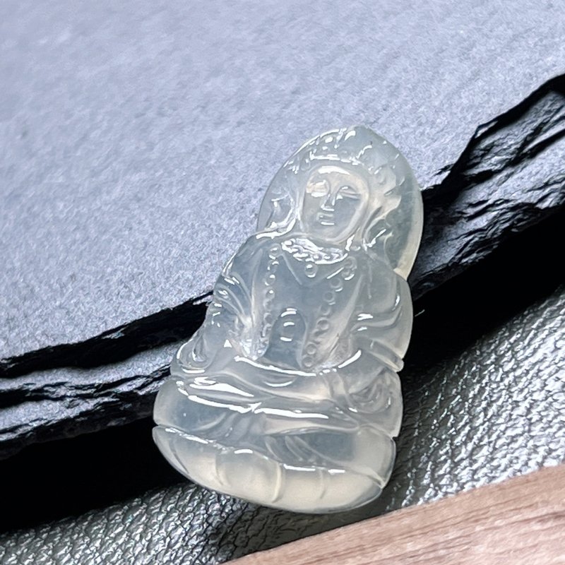 冰種翡翠渡母項鍊 | 天然緬甸玉A貨翡翠 | 送禮 - 其他 - 玉石 透明