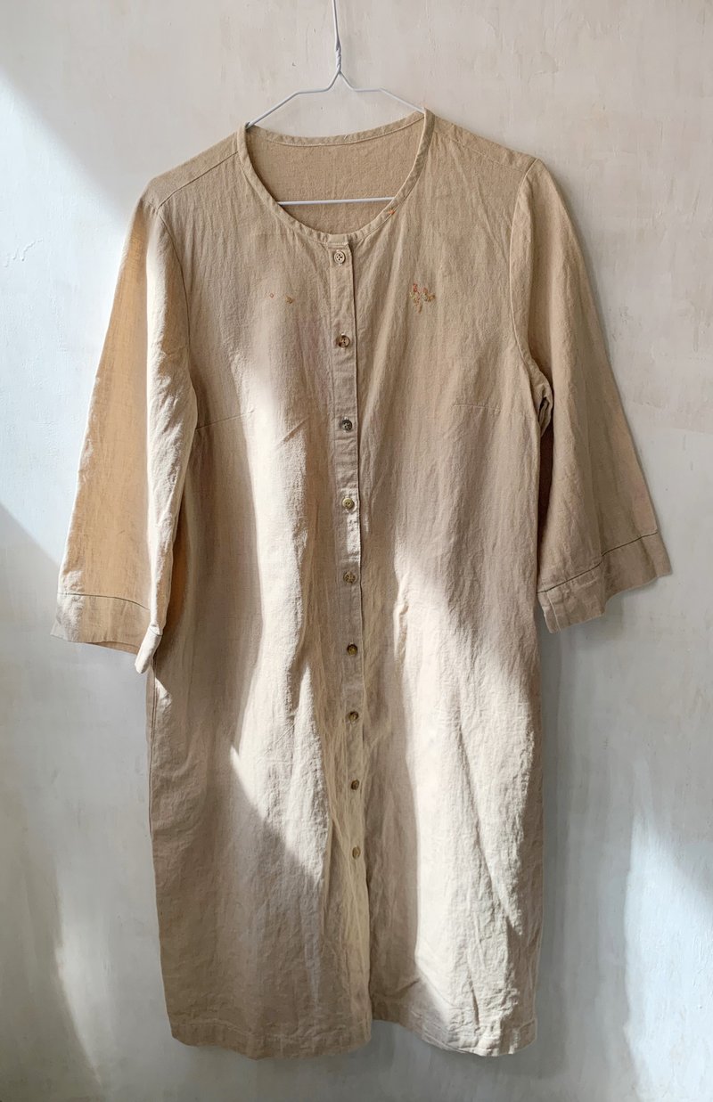 棉麻洋裝--欒樹果實 - 洋裝/連身裙 - 棉．麻 