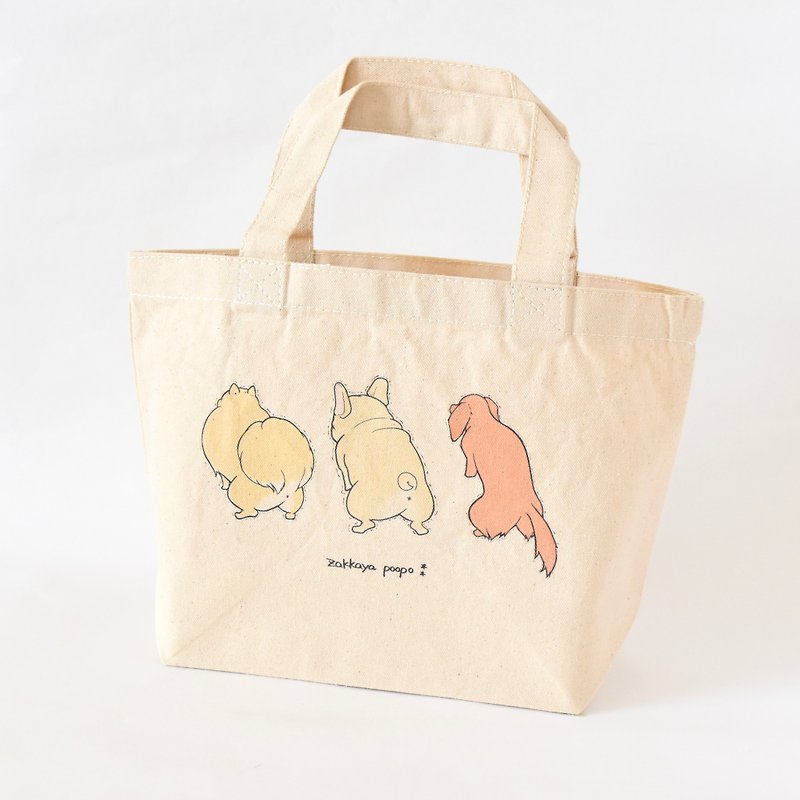Unching style 4 Lunch tote bag - กระเป๋าถือ - ผ้าฝ้าย/ผ้าลินิน หลากหลายสี
