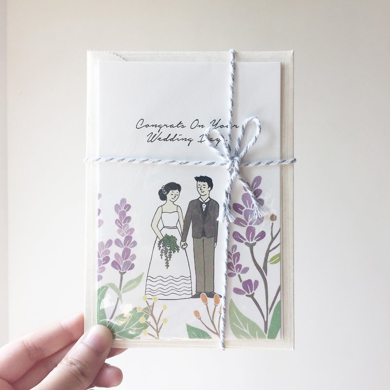 幸せな結婚式/結婚式の願い/ネクタイロープカード - カード・はがき - 紙 