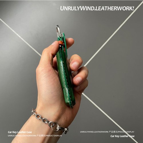 UnrulyWind.LEATHERWORK 適用奔馳c260L汽車鑰匙套C200LA級a180L扣glc260包gla e300l真皮
