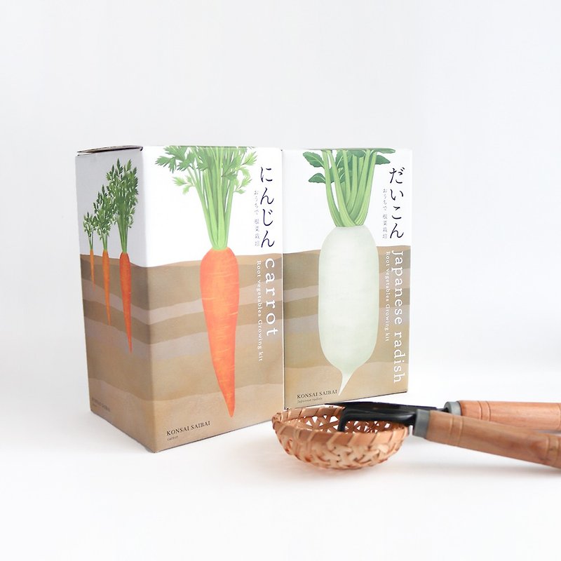 [Autumn and winter recommendation] self-sufficient root vegetable cultivation group carrot/white radish - Plants - Plastic 