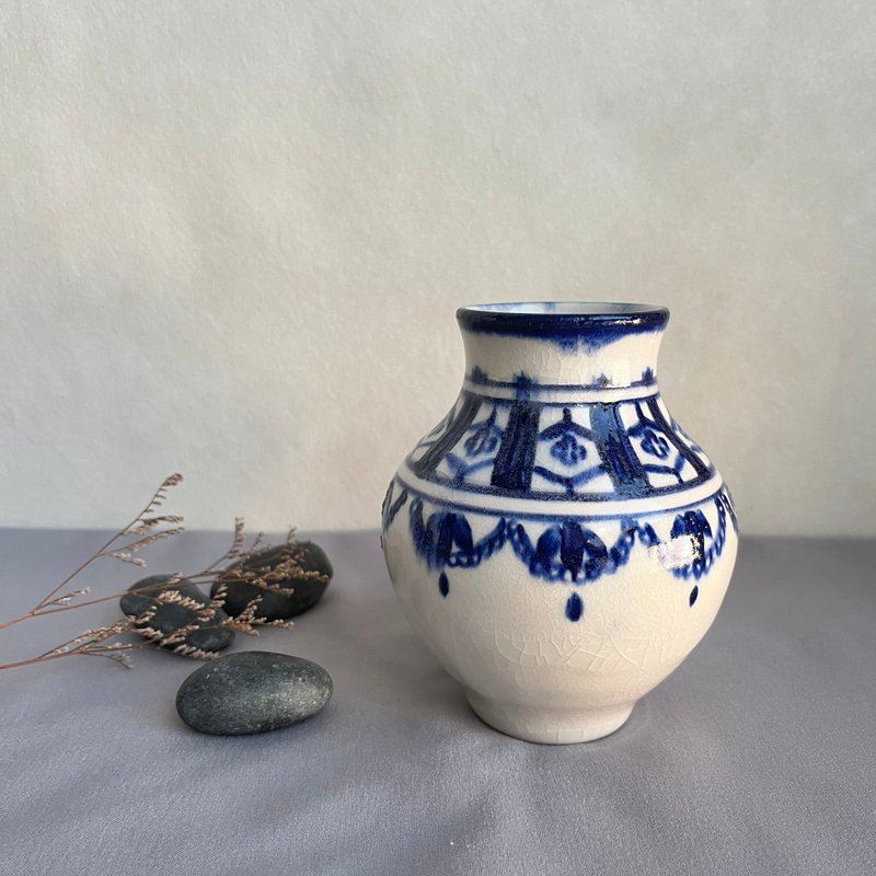 手繪青花。手工陶瓷花瓶 花器 花道道具 陶器 青花瓷 教師節禮物 - 花瓶/花器 - 陶 多色