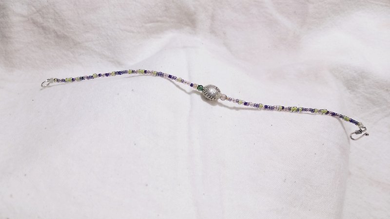May be pufferfish 925 sterling silver ore beaded bracelet - Bracelets - Other Materials Purple