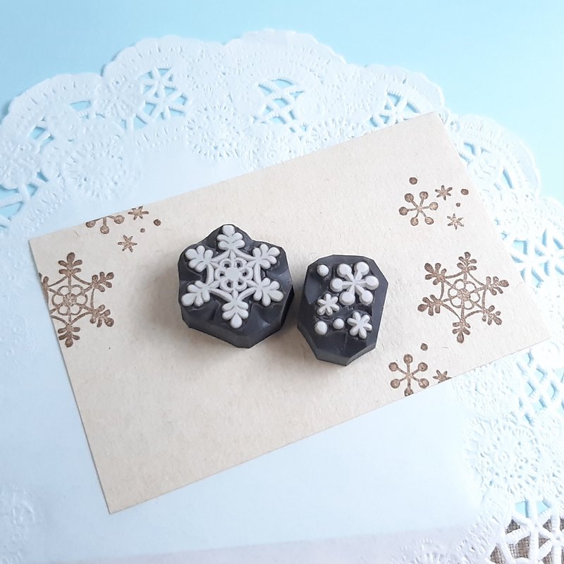 Snow Crystal Winter Stamp Set - ตราปั๊ม/สแตมป์/หมึก - ยาง สีใส