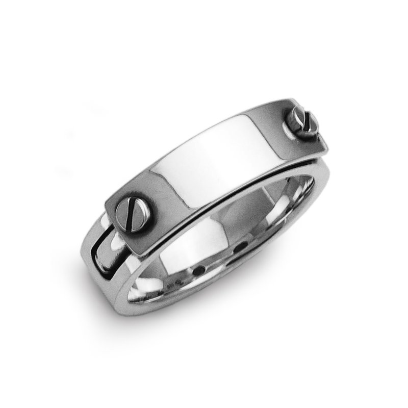 シルバーリング メンズ/シルバー925 リング/シルバーアクセサリー/彼氏プレゼント/日本製/送料無料/fc94 - 戒指 - 純銀 銀色