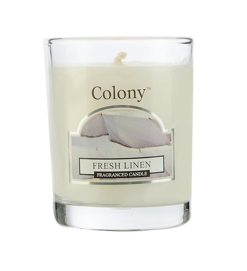 British fragrance Colony series of fresh linen small glass candle - เทียน/เชิงเทียน - ขี้ผึ้ง 
