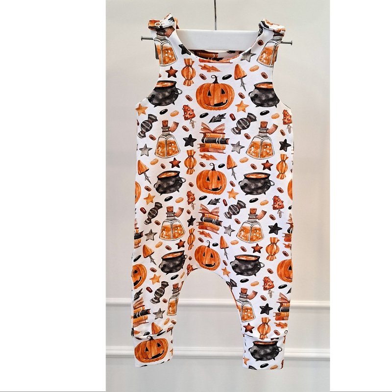 halloween baby romper, hallowen baby outfit, pumpkin baby costume, halloween - Onesies - Cotton & Hemp Orange