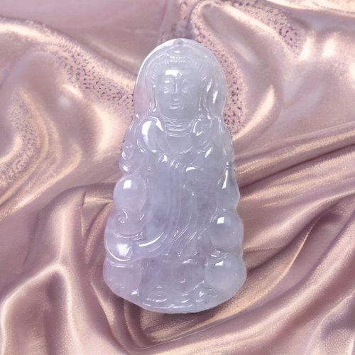 瓔珞翡翠 冰種翡翠觀音菩薩 | 天然緬甸玉A貨翡翠 | 送禮