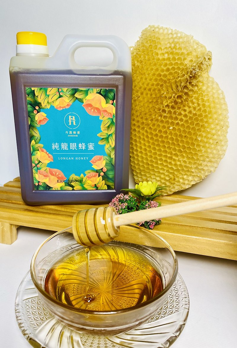 【Danlu Honey】Pure Longan Honey 1800g one in - Honey & Brown Sugar - Other Materials Orange