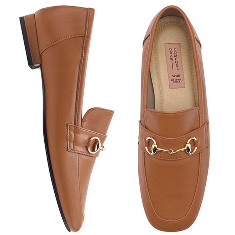 PRE-ORDER SPUR Daily Shoes loafer QA5565 Cognac - รองเท้าหนังผู้หญิง - วัสดุอื่นๆ 