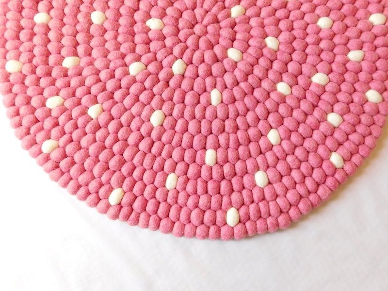 Marshmallow style cushion (60cm) - Items for Display - Wool Pink
