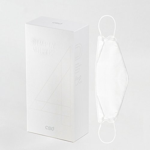 CSD中衛 CSD 中衛 醫療口罩-成人立體- 4D Simply white-ish 全白 20片