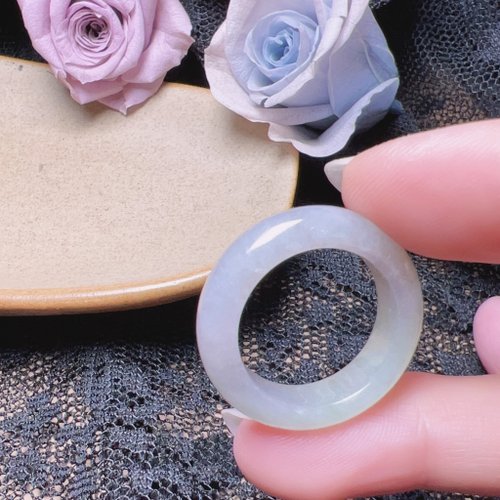 瓔珞珠寶盒 E.L.Jewelry Box 【求‧緣】春帶彩翡翠戒指戒圈 | 國際15.5圍 | 天然緬甸翡翠A貨