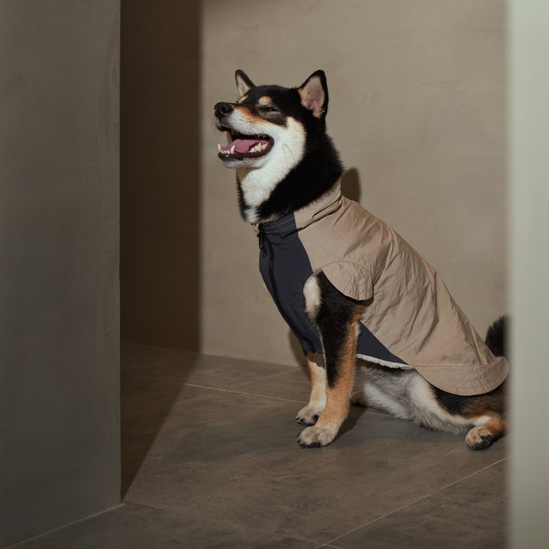 【 VERVVE 】Urban Geometry | Two-faced Quilted Vest Fashion Petwear - ชุดสัตว์เลี้ยง - ไฟเบอร์อื่นๆ สีกากี