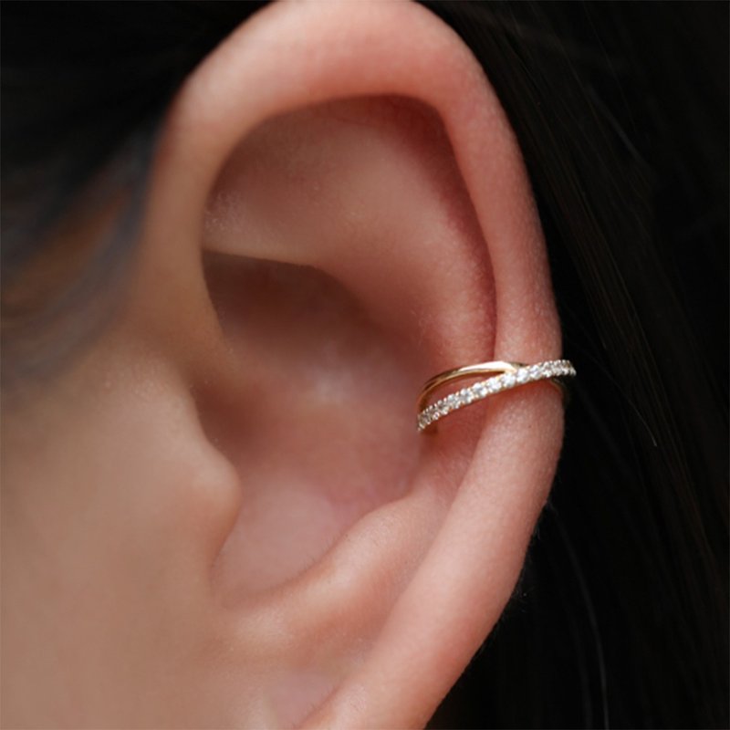 【 C.H. JEWELRY 】CELESTIA - EARRINGS/EARCUFF - ต่างหู - เครื่องประดับ สีทอง