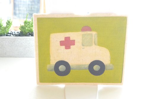 alma-handmade 手感布卡片 - 萬用卡 - 救護車