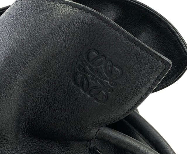 日本直送 名牌中古包 】LOEWE ロエベ フラメンコノット レザー 巾着