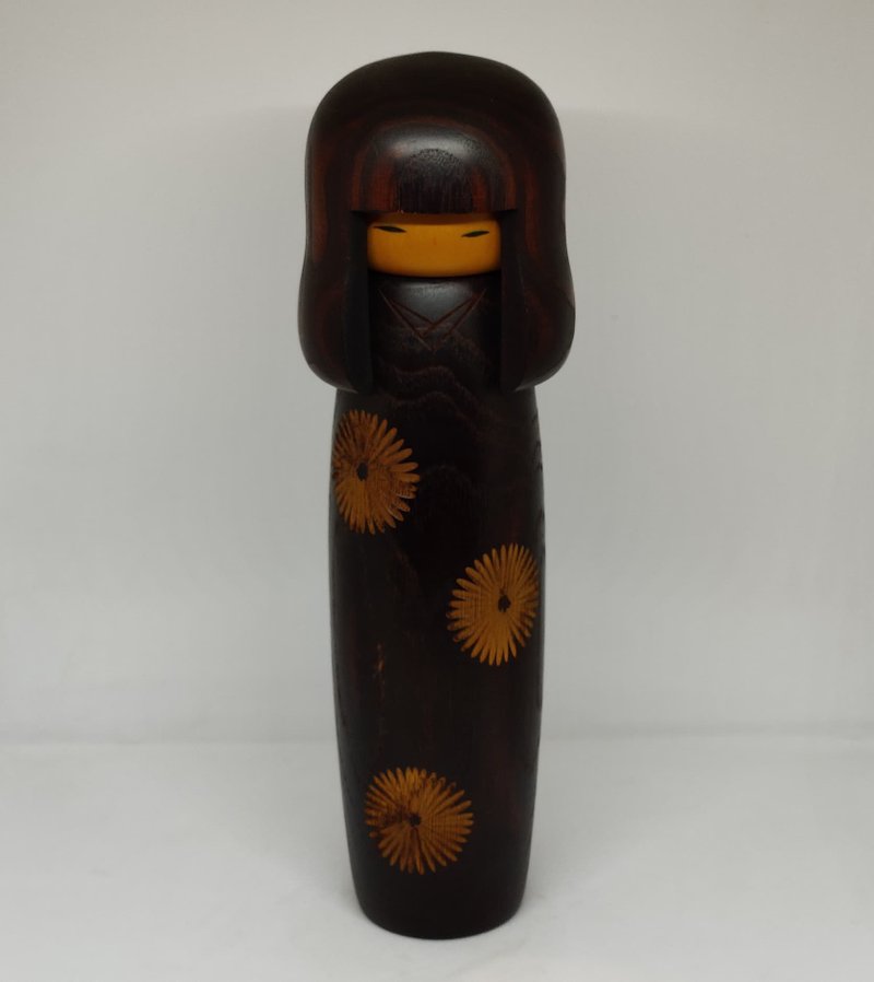 Creative kokeshi doll by Usaburo - 公仔/玩偶 - 木頭 黑色