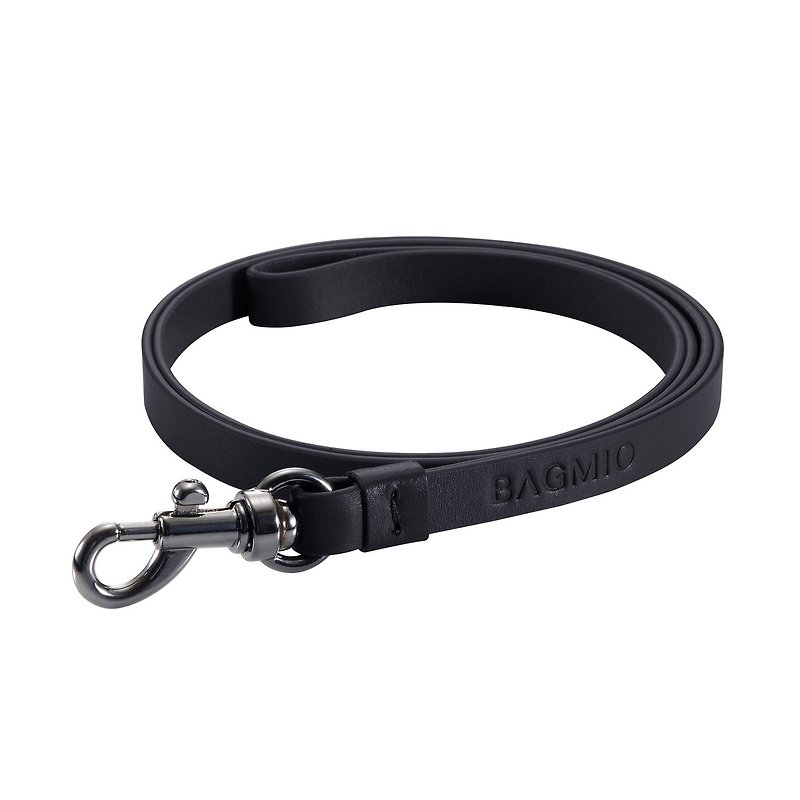 Bagmio | Cowhide long strap | black | lanyard | black-plated metal - Lanyards & Straps - Genuine Leather Green