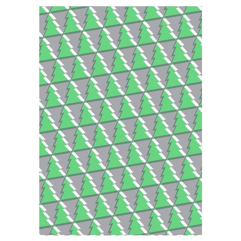 Green geometric pattern Christmas roll wrapping paper [1973-roll wrapping Christmas series] - Gift Wrapping & Boxes - Paper Green