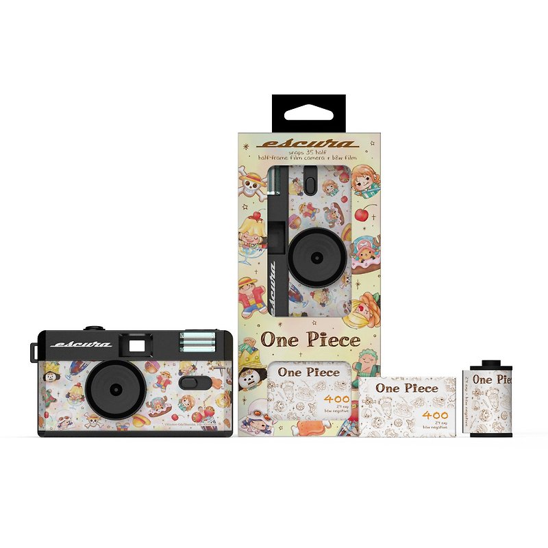 【ONE PIECE】On-the-go film camera (half-frame) with film - Cameras - Plastic 
