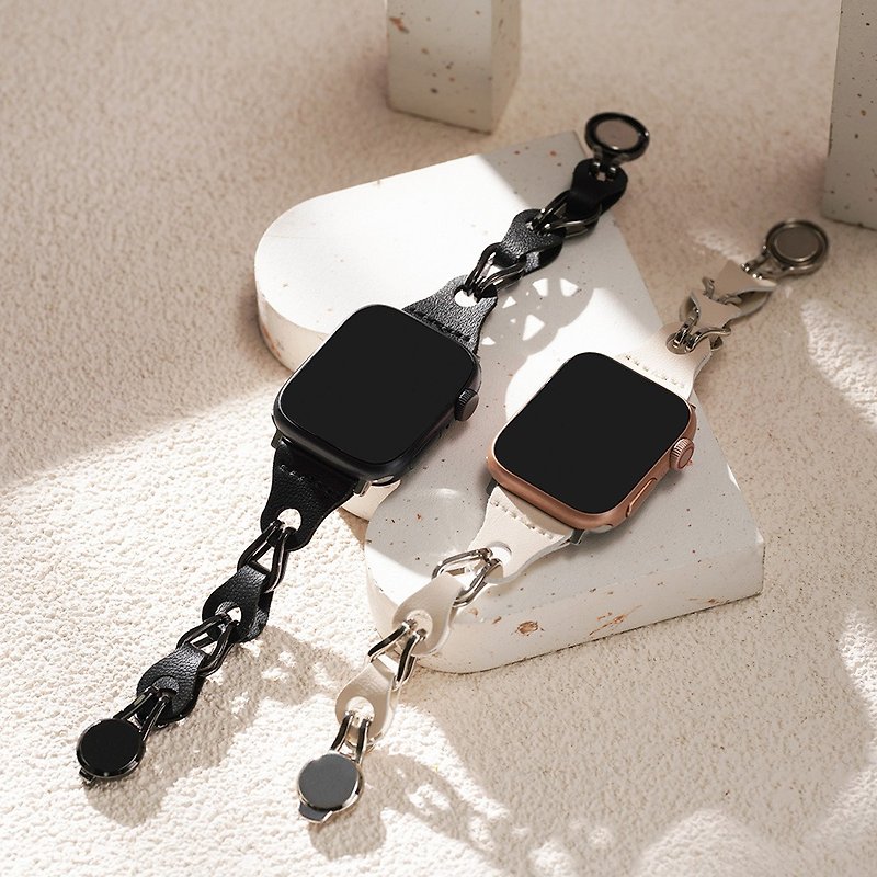 Apple watch - Genuine leather magnetic single buckle Apple watch band - สายนาฬิกา - หนังแท้ 