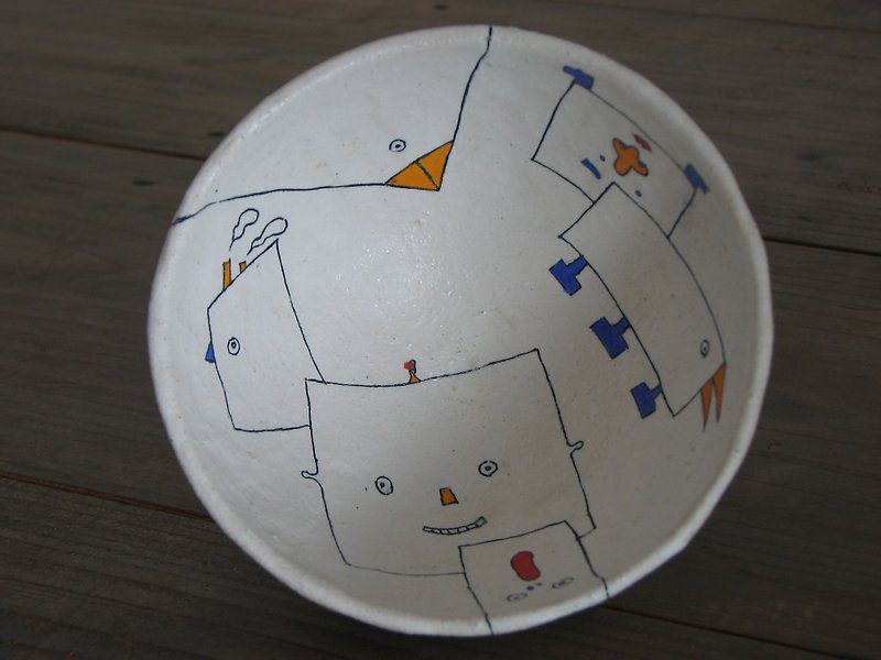 Square bowl - เซรามิก - ดินเผา ขาว