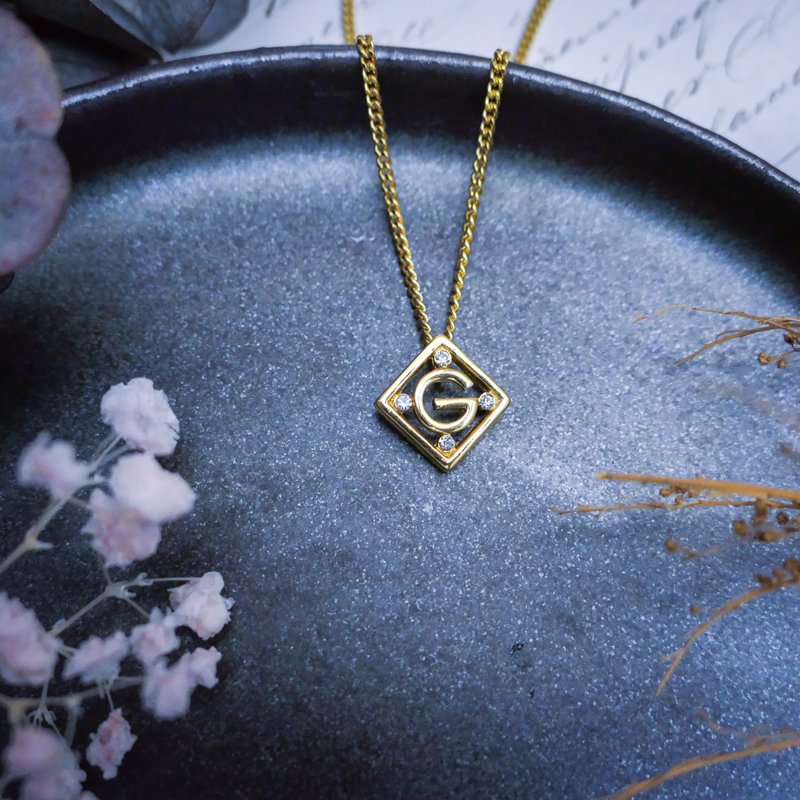 Givenchy 紀梵希星辰菱形字母項鍊_歐美古董首飾 Vintage Jewelry - 項鍊 - 其他金屬 
