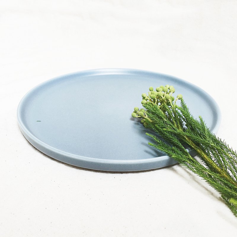 Handmade Ceramic Display Tray - Blue Grey - Items for Display - Porcelain Gray