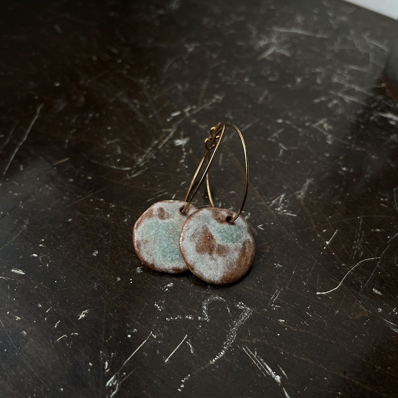 pottery earrings - ต่างหู - ดินเผา สีใส