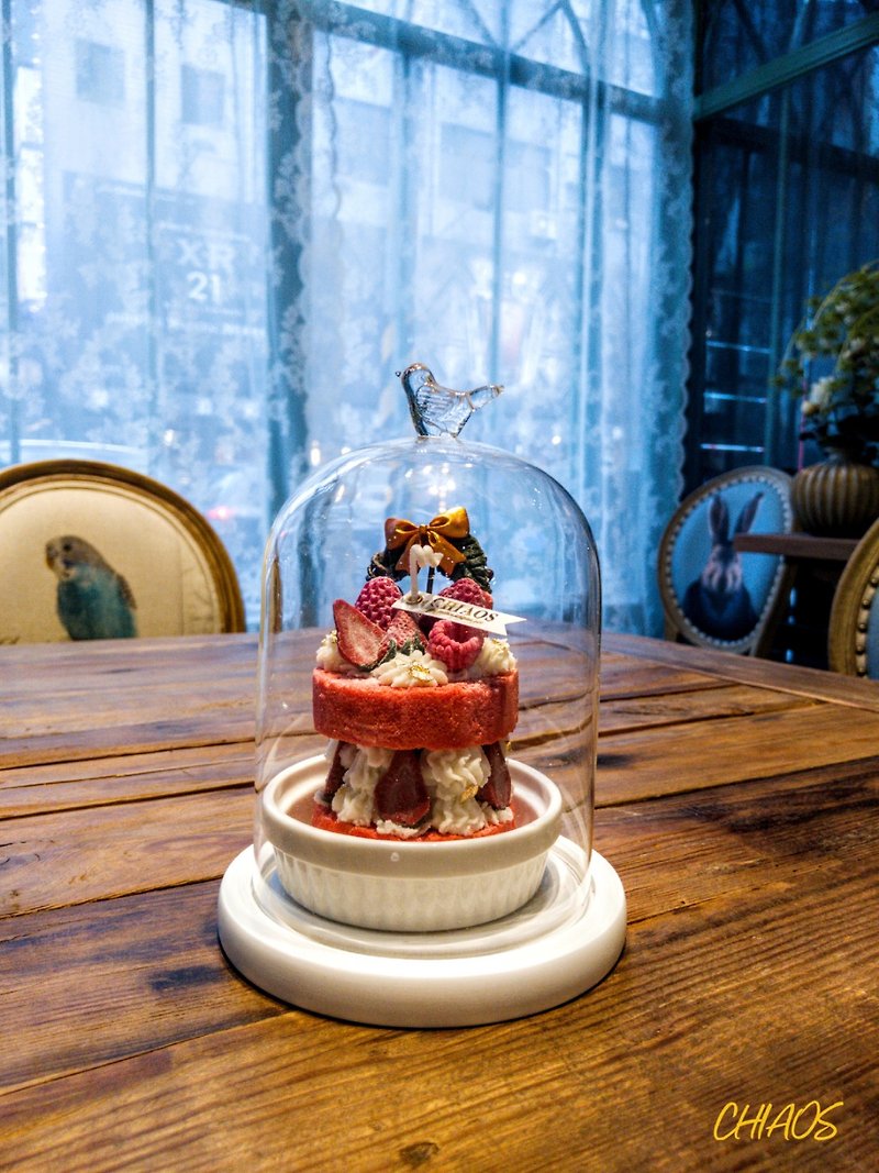[Pre-Order] Double Strawberry Cream Cake/Bake Dessert Candles/Birthday/Gift/Valentine's Day - เทียน/เชิงเทียน - ขี้ผึ้ง 