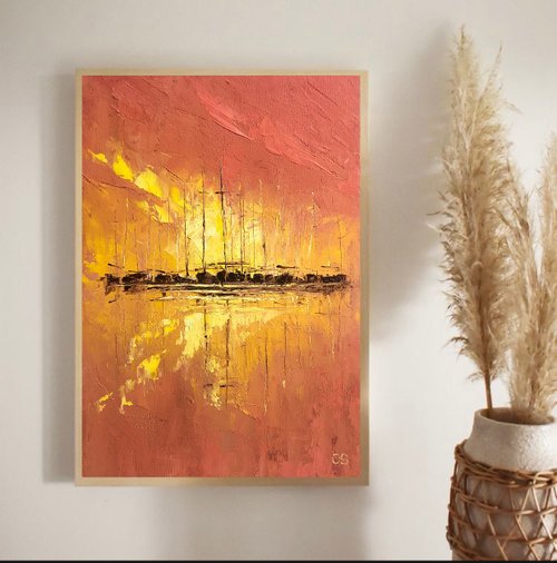 油絵 絵画 Sandy・油絵・油彩・風景画・絵画・No.210912-003・梱包サイズ