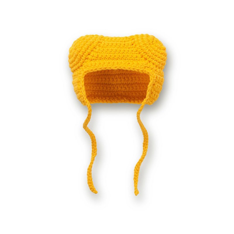 Just Dutch | Yellow hat handmade for boris - ตุ๊กตา - ผ้าฝ้าย/ผ้าลินิน สีเหลือง