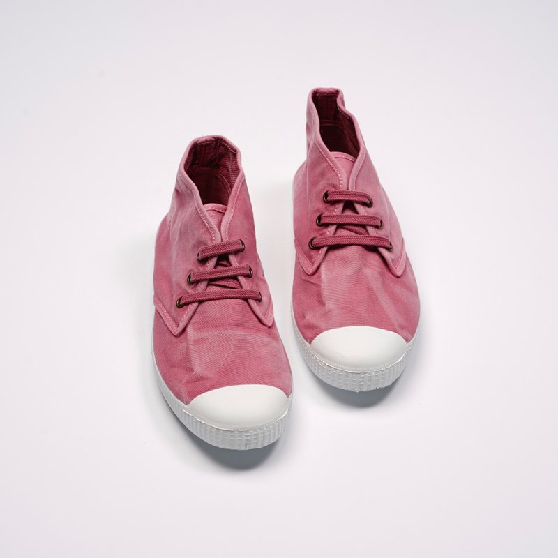 西班牙帆布鞋 CIENTA 60777 42 粉紅色 洗舊布料 大人 Chukka - 女休閒鞋/帆布鞋 - 棉．麻 粉紅色