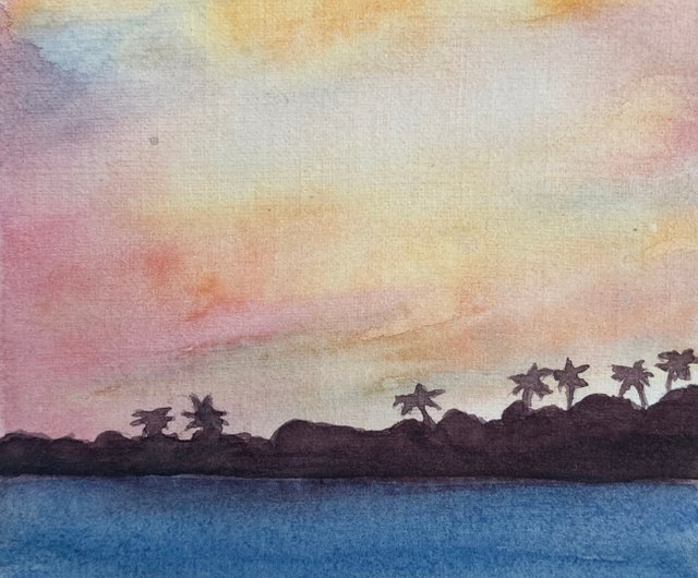 けいさま　原画　水彩　ビーチ けいさま 原画 水彩 ビーチ gallery - art-melia-888