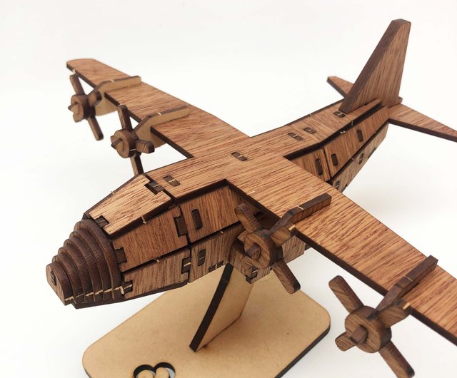 手作りDIY】高空輸送飛行機おもちゃ組み立て車両モデル - ショップ J.wood garden 木工/竹細工/ペーパークラフト - Pinkoi