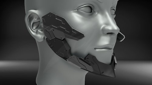 SeberdrA Digital 3D model of Cyborg Jaws V2 for 3D print