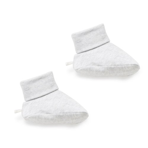 Purebaby有機棉 澳洲Purebaby有機棉嬰兒襪/新生兒腳套淺灰