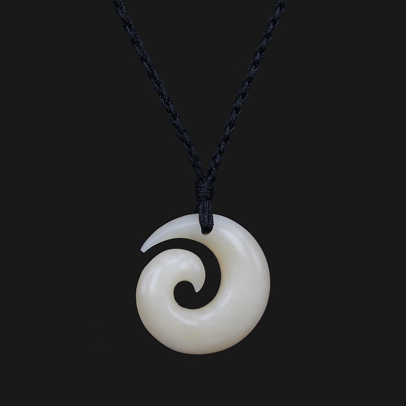 Ethnic style popular clavicle chain jewelry handmade cow bone spiral plant pendant for men and women friends creative romantic gifts