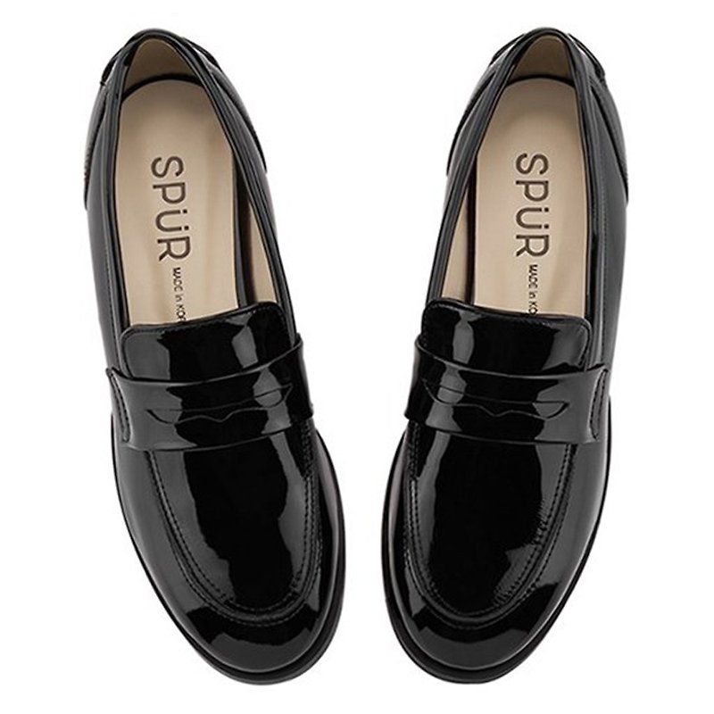 PRE- ORDER SPUR CLASSIC PENNY LOAFER MF7006 BLACK - Women's Oxford Shoes - Faux Leather 
