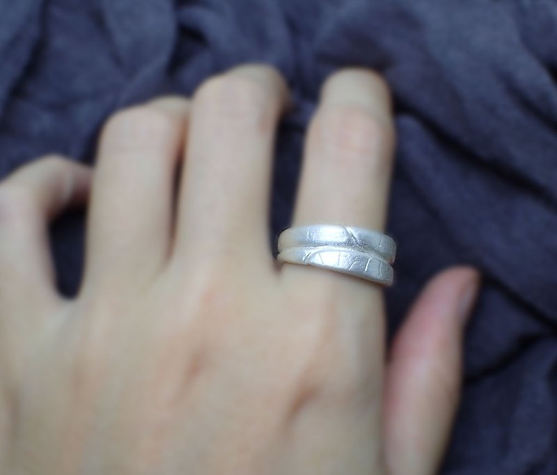 ring, Leave veins of Jasmine , Handmade , Silver - General Rings - Sterling Silver Silver