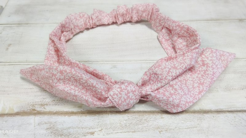Cute pink floral bow hair band - Headbands - Cotton & Hemp Pink