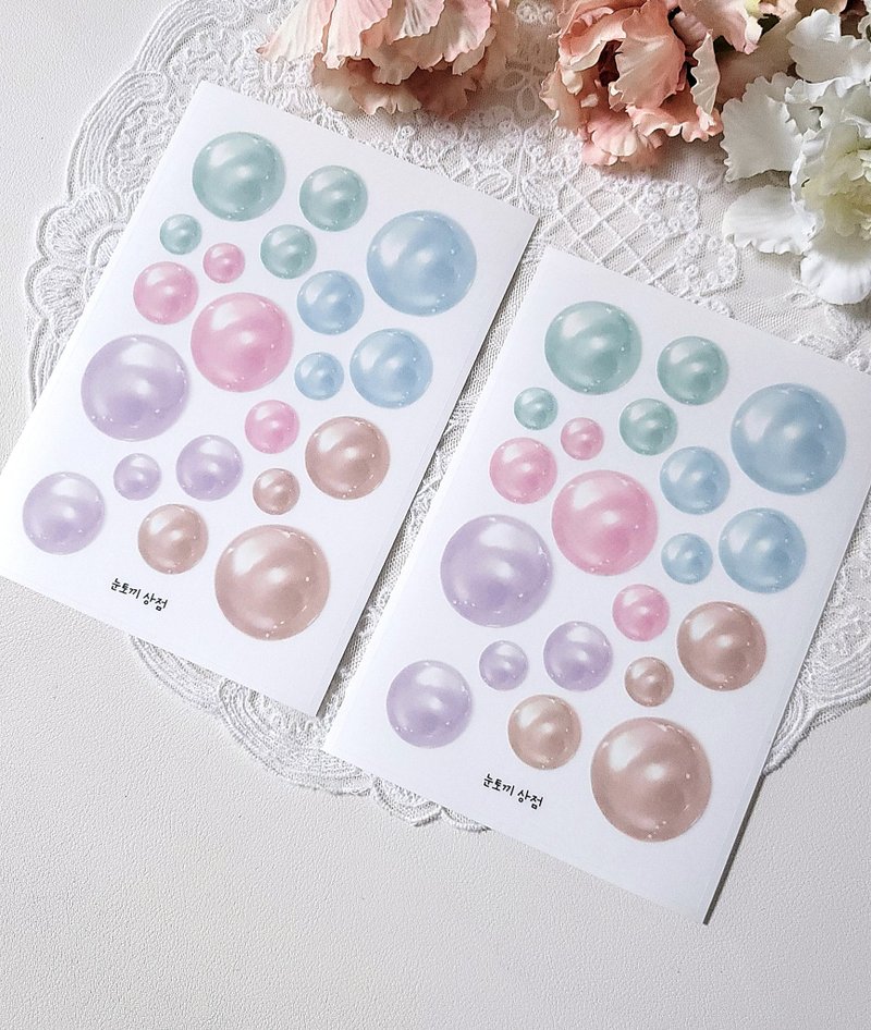 the pearl of spring sticker - 貼紙 - 其他材質 