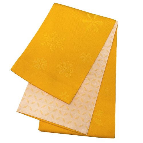 fuukakimono 女性 腰封 和服腰帶 小袋帯 半幅帯 日本製 黄