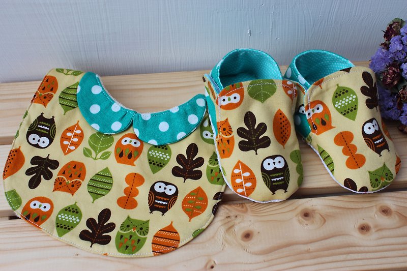 Cute owl full moon ceremony births ceremony baby bibs shoes + - Kids' Shoes - Other Materials Multicolor