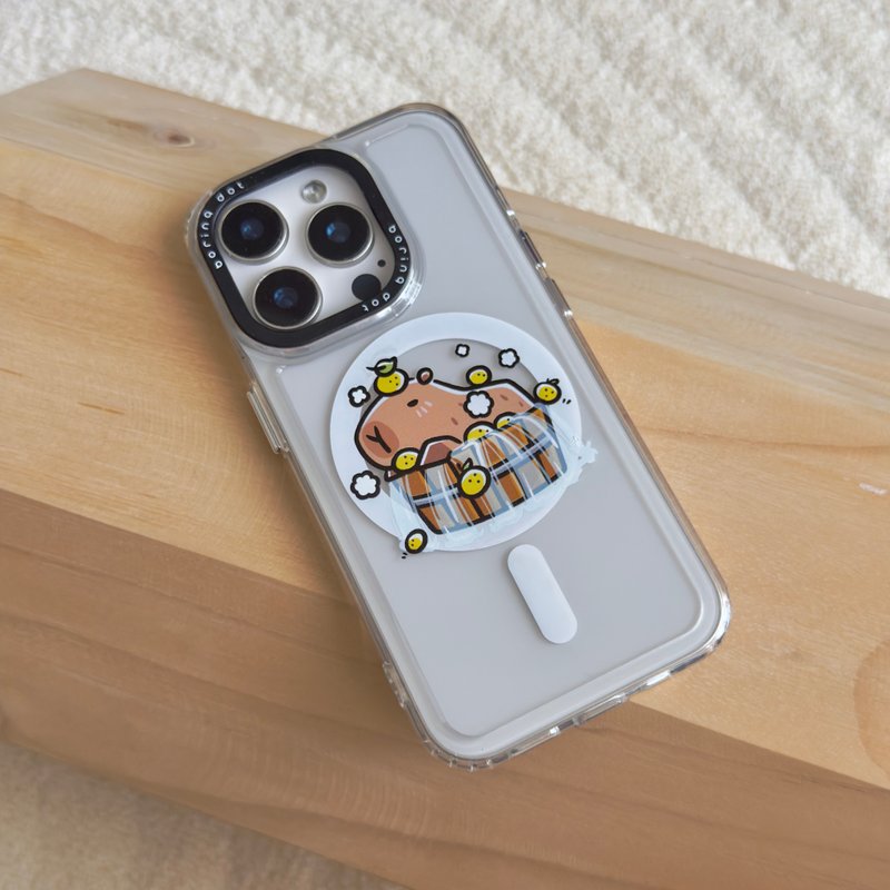 Onsen Capybara iPhone 15 Pro/ Pro Max MagSafe Case - Capybara - เคส/ซองมือถือ - พลาสติก สีใส