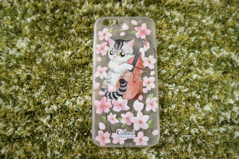 自家設計 - 音樂家貓手機殼 保護套Phone Case F1Z02 - 手機殼/手機套 - 塑膠 粉紅色