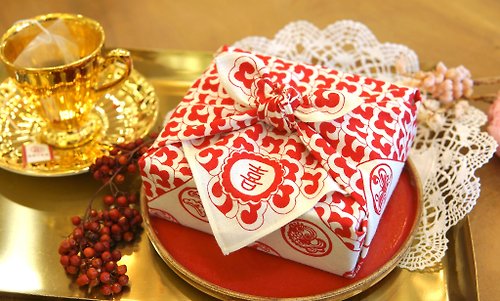ARTEA 婚禮小物 喜 包裹巾小禮盒 3包裝X20盒 立體茶包結婚禮物